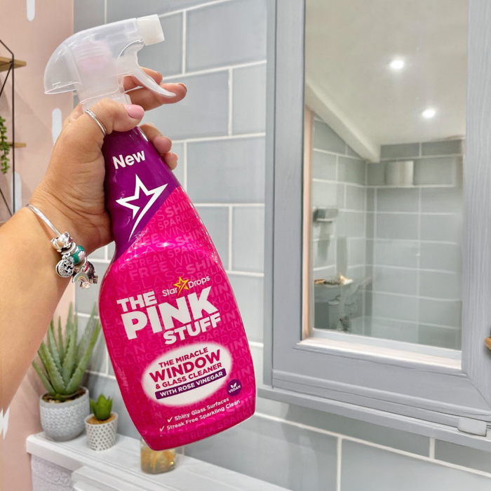 Cпрей для мытья окон The Pink Stuff с уксусом, 750 мл - 